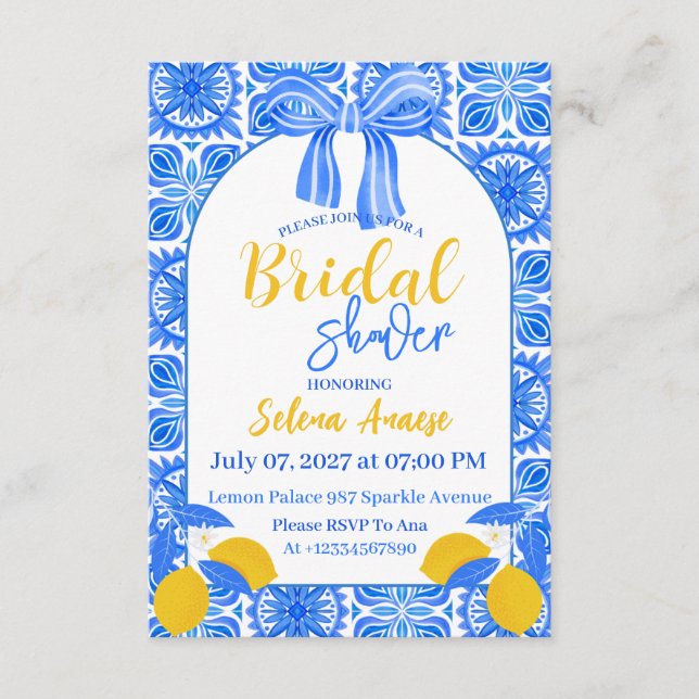 Convites Bridal Shower Invitation Card (Frente)