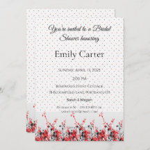 Bridal Shower Invitation Elegant Floral Template