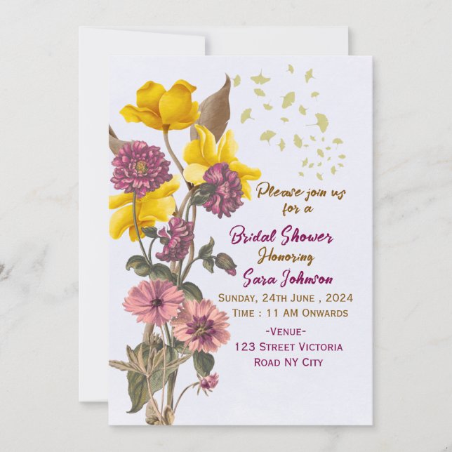 Convites Bridal Shower Invitations  (Frente)