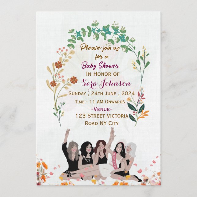 Convites Bridal Shower Invitations  (Frente)
