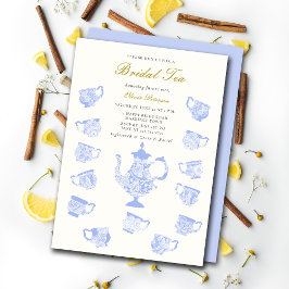 Convites Bridal Tea Chinoiserie Lace Lavanda Lilac Chá