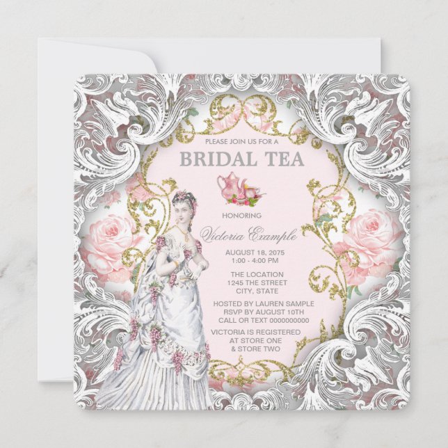 Convites Bridal Tea Party (Frente)