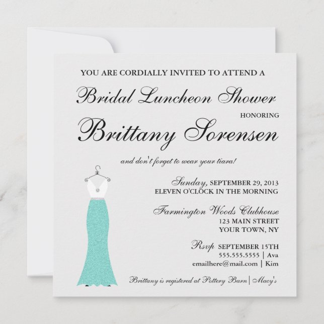 Convites BRIDE Aqui Vem A Festa Chá Noiva (Verso)