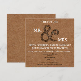 Convites BRIDE Sr. e Sra. Rustic Wedding Party Chá de panel