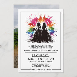 Convites Brides Rainbow Burst Wedding