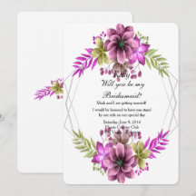 Bridesmaid Floral De Cor Verde E Rosa