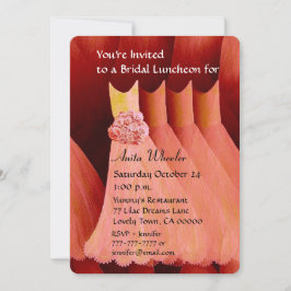 Convites Bridesmaid Luncheon ou Brunch Salmon Dresses V01F