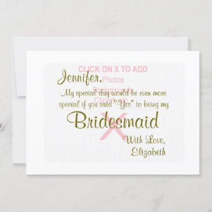 Convites Bridesmaid Modelo