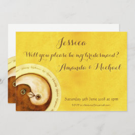 Convites BRIDESMAID Ouro INVITE, unidades personalizáveis