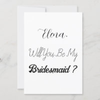 Bridesmaid Proposta Elegante Simples Casamento de 