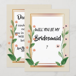 Convites Bridesmaid sofisticada e clássica