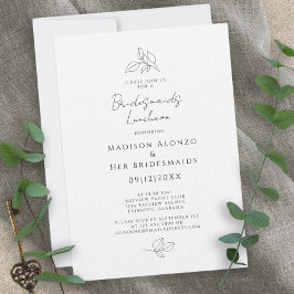 Convites Bridesmaids Elegante Deixa preto e branco