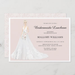 Convites Bridesmaids Luncheon Bridal Gown