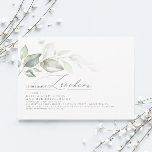 Convites Bridesmaids Luncheon Dreamy Greenery Chá de panela