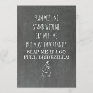 Convites Bridezilla Funny Bridesmaid / Madrinha de casament