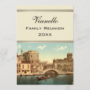 Convites Bridge and Canal, Veneza, Itália - Reunião Famil