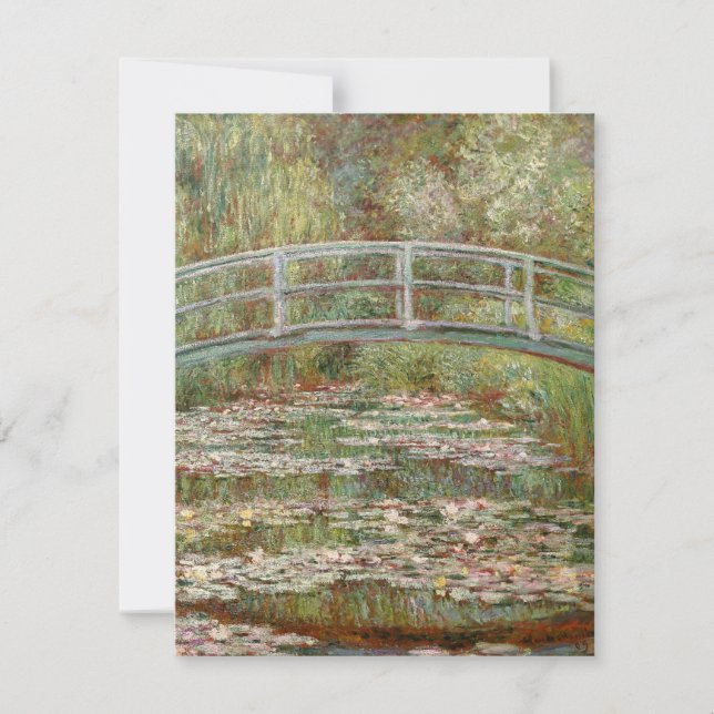 Convites "Bridge Over a Pond of Water Lily", 1899, de Monet (Frente)