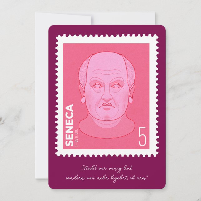 Convites Briefmarke Seneca -   (Frente)