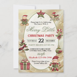 Convites Bright and Colorful Christmas Party Invitation