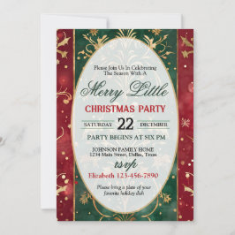 Convites Bright and Colorful Christmas Party Invitation