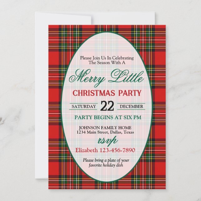 Convites Bright and Colorful Christmas Party Invitation (Frente)
