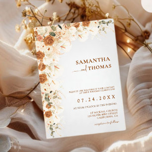 Convites Bright Boho Fall Rosas & Calla Lily Wedding