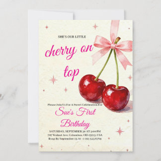 Convites Bright & Cheerful 1st Birthday Invitation