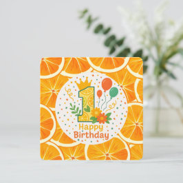 Convites Bright Citrus Primeiro Aniversário