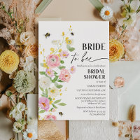 Bright Floral Bee Bride Para Chá de panela De Abel