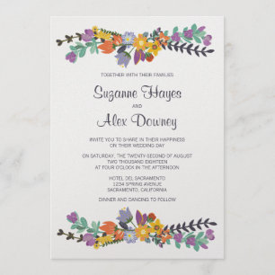 Convites Bright Floral Spring Wedding