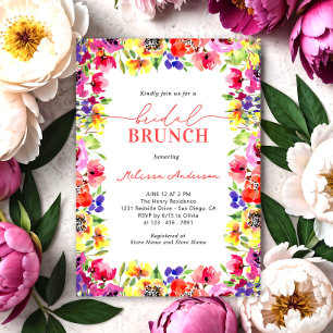 Convites Bright Flowers Bridal Brunch