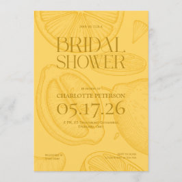 Convites Bright Minimalist Citrus Bridal Shower invite