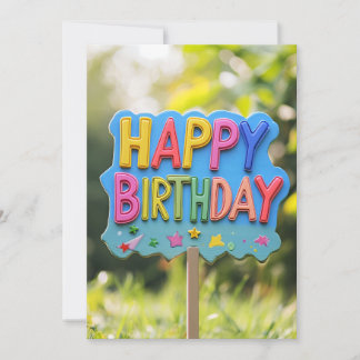 Convites Bright Rainbow Happy Birthday Sinal Aniversário