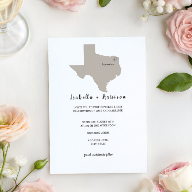 Convites BRIGHTEST TEXAS Wedding Invitation (Criador carregado)