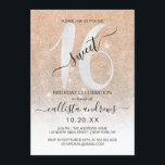 Convites Brilhante Brilhante Branca Dourada Brilhante Doce<br><div class="desc">Este convite de aniversário giro e chique de 16 anos é perfeito para o dia especial da sua filha adolescente. Ele apresenta um brilho branco cintilante impresso e cintilante grande, "16", sobre um fundo ombre brilhante e agudo de ouro e cinza branca esmaecida. É simples, único, moderno, bonito e elegante!...</div>