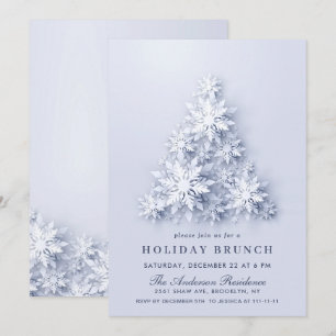 Convites BRILHANTE DE Snowflakes Árvore CHRISTMAS HOLIDAY