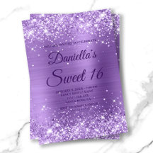 Brilhante Luz Roxo Brilho e Folha Doce 16