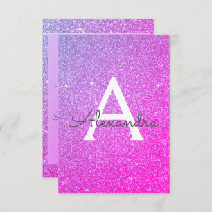 Convites Brilhante rosa púrpura com brilho na 50ª Festa de 