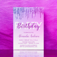 Brilhante Roxo Qualquer Aniversário De Idade