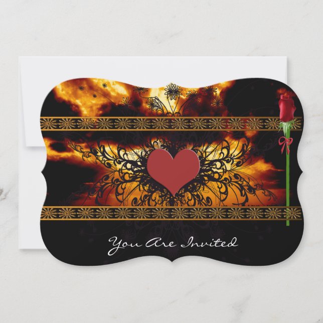 Convites Brilhante Sunset Através do Casamento das Nuvens (Frente)