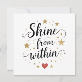 Convites Brilhar de dentro - Citação Celestial de Autoamor