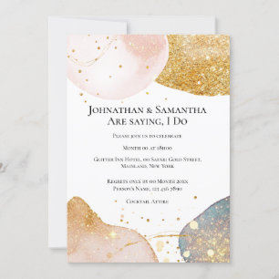 Convites Brilho abstrato dourado rosa azul brilhante