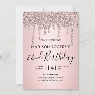 Convites Brilho bronze jovem garota senhora brilho