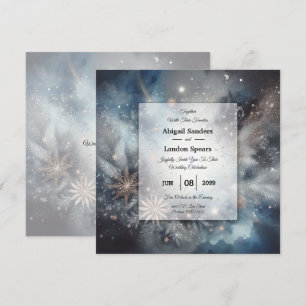 Convites Brilho da Meia-Noite de Inverno Celestial Casament