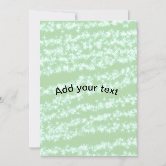 Convites Brilho de lantejoula pastel verde texto nome boho  (Frente)