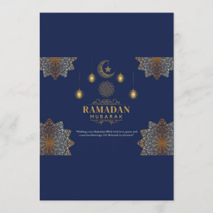 Convites Brilho de Lanterna Elegante Saudação de Ramadan