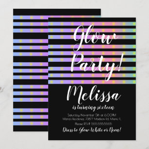 Convites Brilho de LED Louco Brilho Neon no Escuro Festa