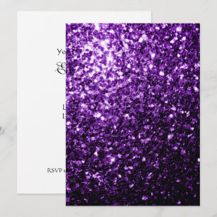 Convites Brilho de purpurado glitter Personalize