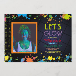 Convites Brilho do Vamos no Neon de Fotos da Festa de anive