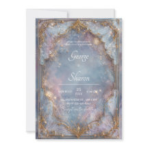 Brilho Dourado Celestial Azul Encantado Casamento